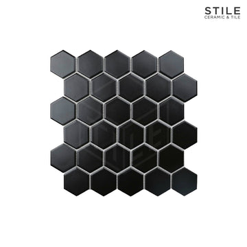 BLACK MATTE HEXAGON TILE