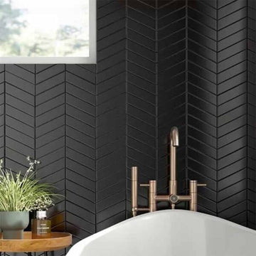 CLASSIC CHEVRON BLACK TILE